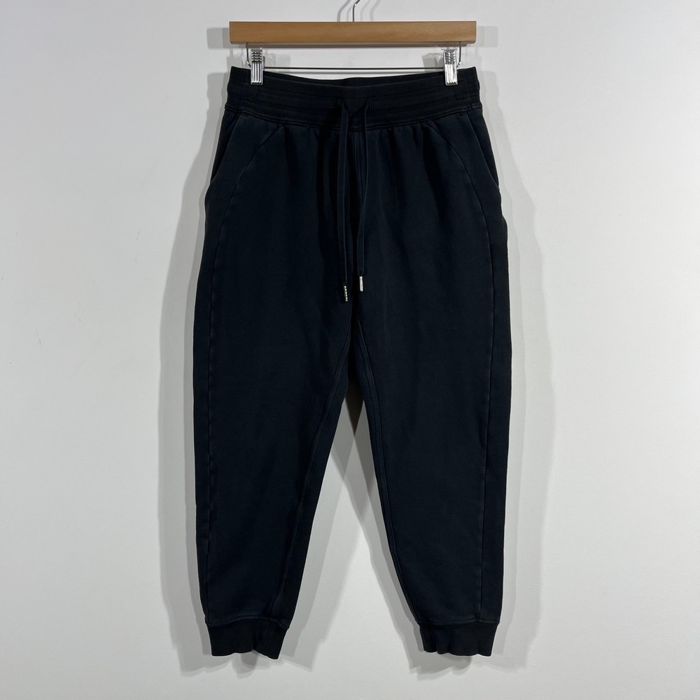 Lululemon Sporty‎ Athleisure Scuba High-Rise Jogger Black Cotton Fleece Womens 6